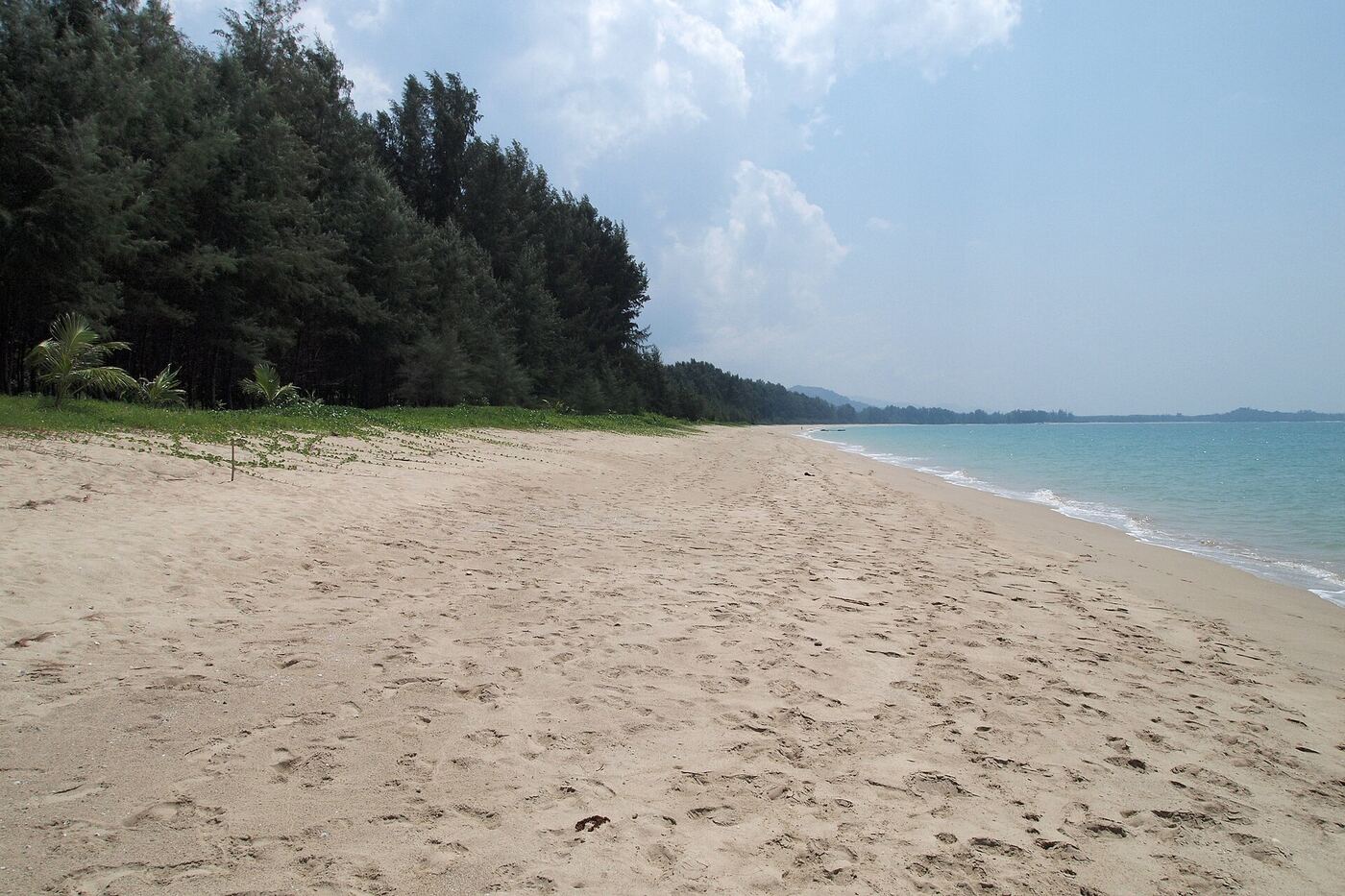 Empty white-sand beach at Khao Lak, Andaman coast