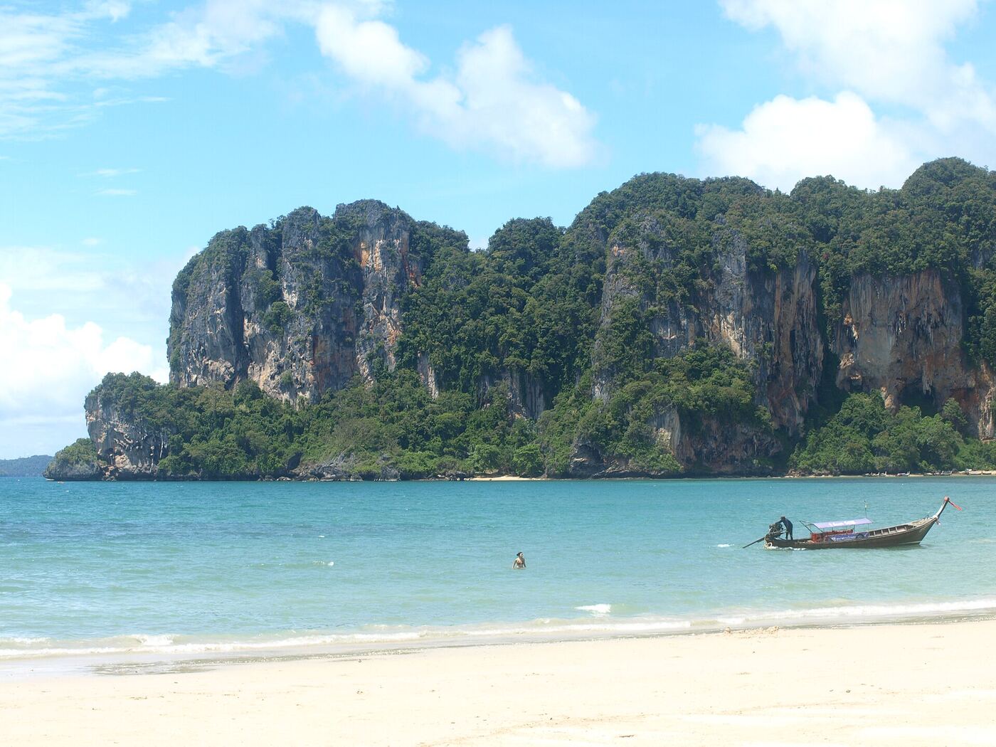 Limestone karst cliffs above the water at Railay, Krabi